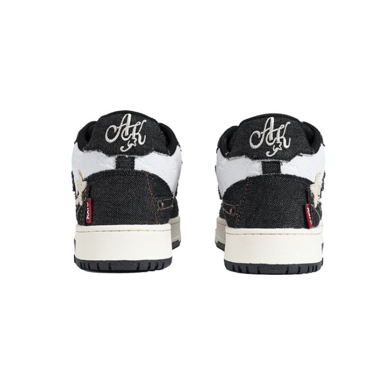 KAALIXTO Black Denim Star Sneakers - COPPING THREADS - KAALIXTO