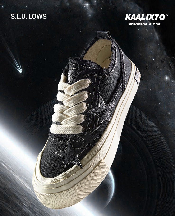 KAALIXTO Black Low Canvas - COPPING THREADS - KAALIXTO