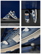 KAALIXTO Blue Denim Star Sneakers - COPPING THREADS - KAALIXTO