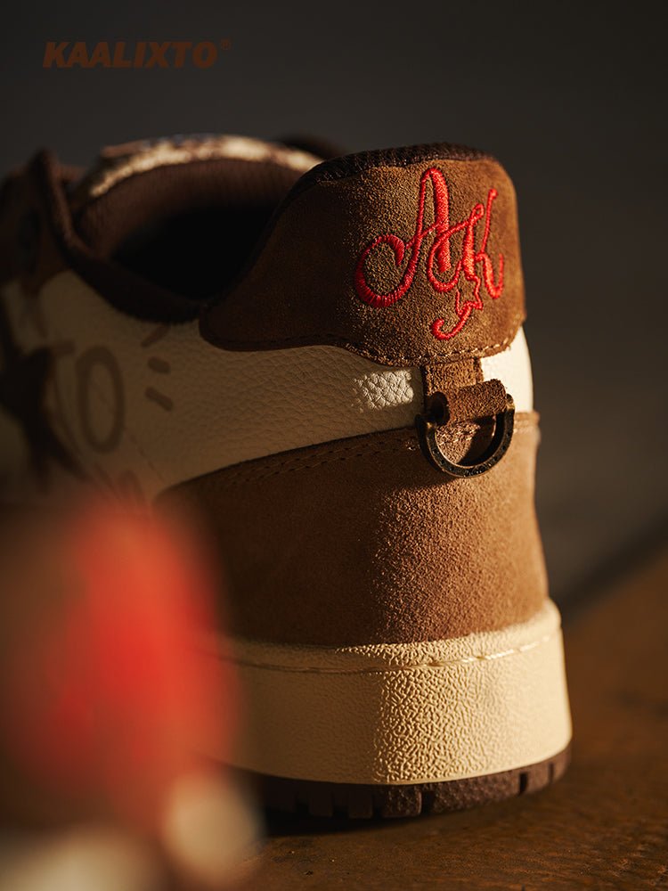 KAALIXTO Brown Star Sneakers - COPPING THREADS - KAALIXTO