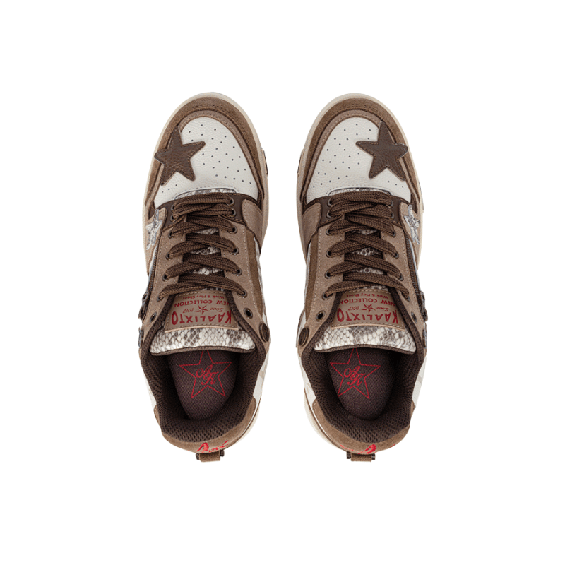 KAALIXTO Brown Star Sneakers - COPPING THREADS - KAALIXTO