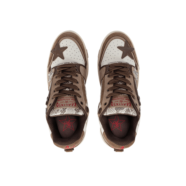 KAALIXTO Brown Star Sneakers - COPPING THREADS - KAALIXTO