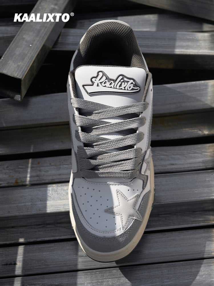 KAALIXTO Gray Star Sneakers - COPPING THREADS - KAALIXTO