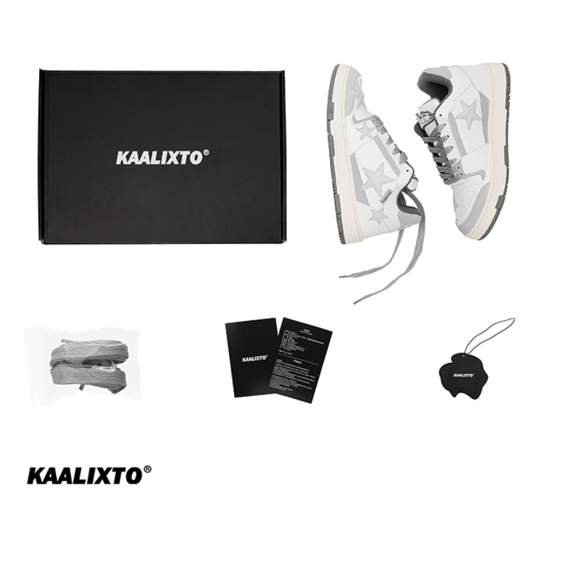KAALIXTO Gray Star Sneakers - COPPING THREADS - KAALIXTO