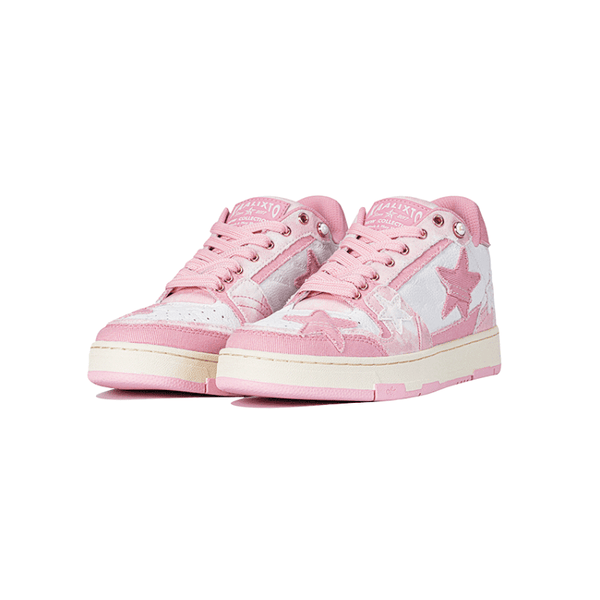 KAALIXTO Pink Denim Star Sneakers - COPPING THREADS - KAALIXTO