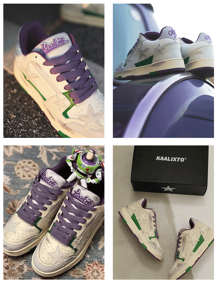 KAALIXTO Purple Star Sneakers - COPPING THREADS - KAALIXTO