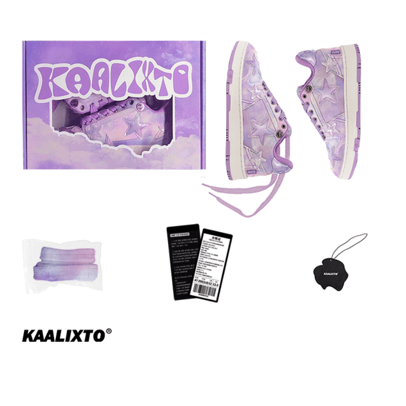 KAALIXTO Starry Purple Star Sneakers - COPPING THREADS - KAALIXTO