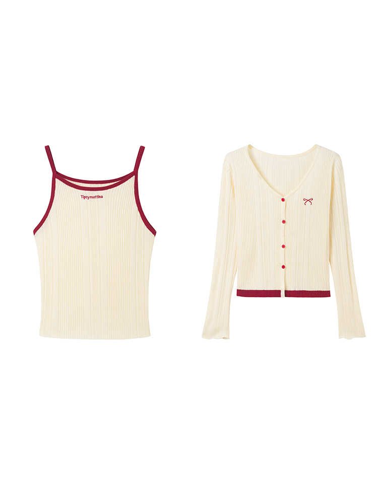 Knit Tank Top and Cardigan Two - Piece Set - COPPING THREADS - CHICISLAND