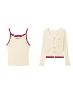 Knit Tank Top and Cardigan Two - Piece Set - COPPING THREADS - CHICISLAND