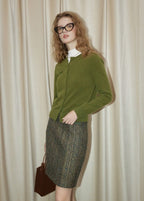 Knit Wool Cardigan - COPPING THREADS - GREENBELT