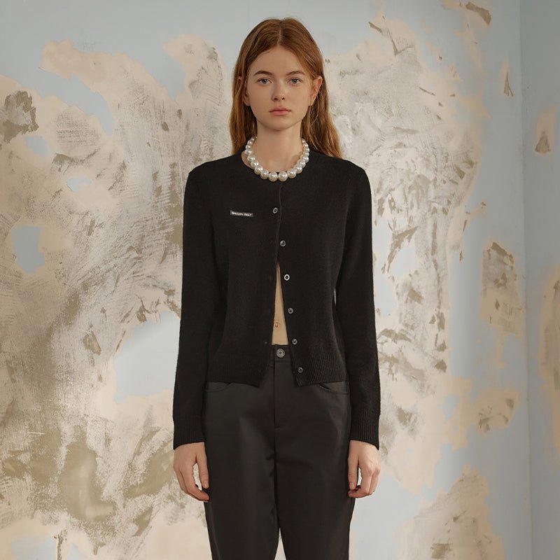 Knit Wool Cardigan - COPPING THREADS - GREENBELT