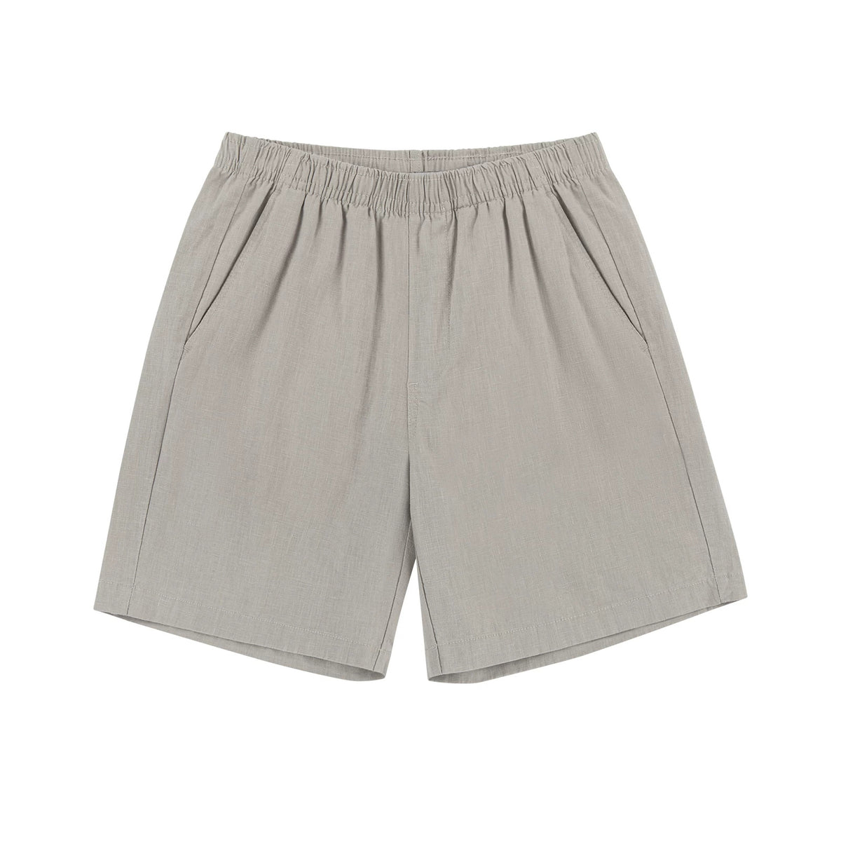 IDLT shorts, beige front.