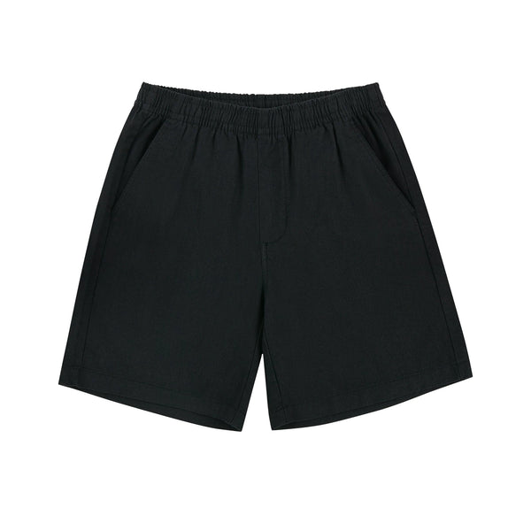 IDLT shorts, black front.