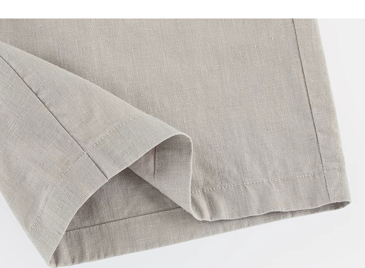 IDLT shorts, beige folded hem.