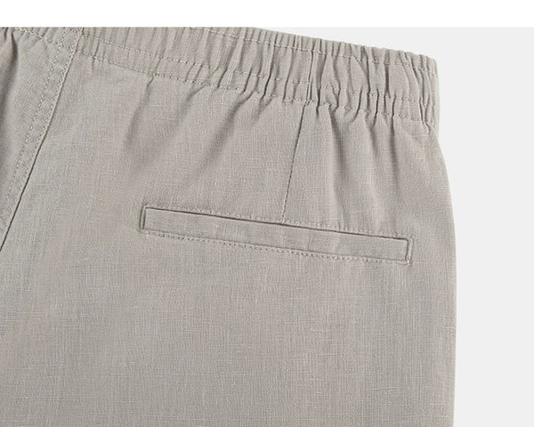 IDLT shorts, beige back pocket.