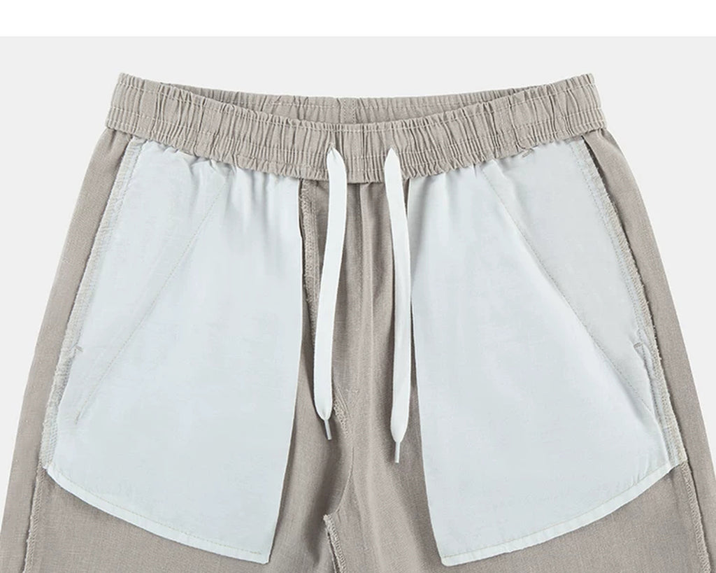 IDLT shorts, beige inner pockets.