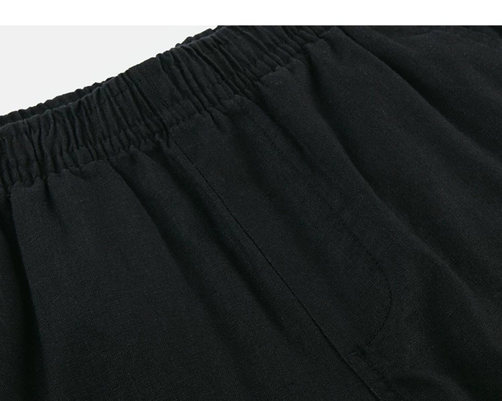 IDLT shorts, black fly seam.