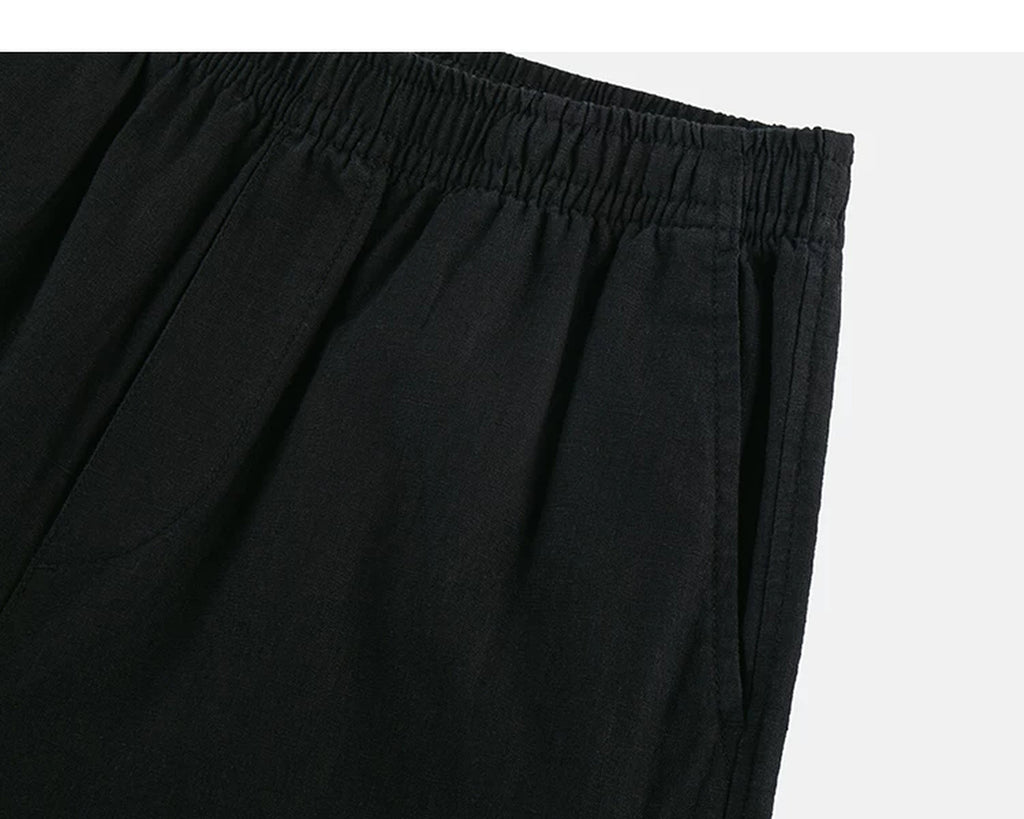 IDLT trousers, black side pocket.