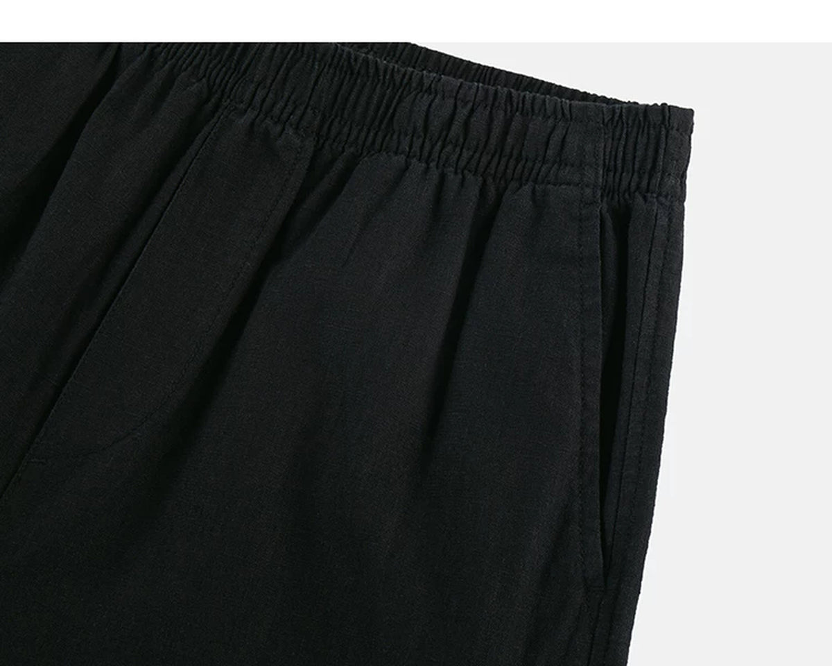 IDLT trousers, black side pocket.