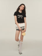 Lace Bow Tie Tee - COPPING THREADS - AYF