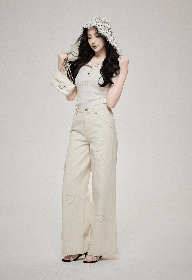 Lace Hooded Button Collar Knit Tee - COPPING THREADS - LulusMiracle Hover Image