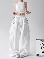 Lace Layered Wide - Leg Cargo Pants - COPPING THREADS - CT Select