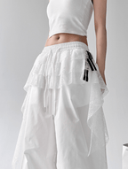 Lace Layered Wide - Leg Cargo Pants - COPPING THREADS - CT Select