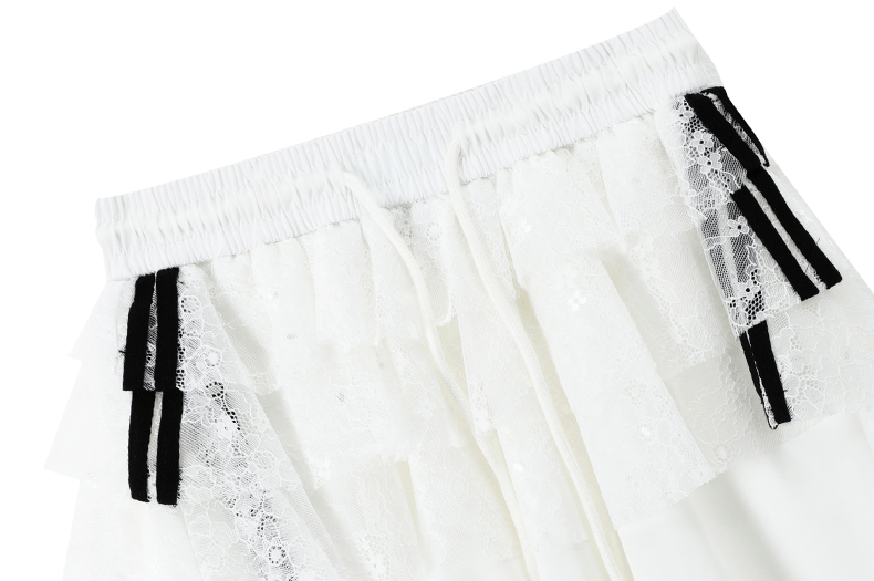 Lace Layered Wide - Leg Cargo Pants - COPPING THREADS - CT Select