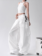 Lace Layered Wide - Leg Cargo Pants - COPPING THREADS - CT Select