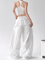 Lace Layered Wide - Leg Cargo Pants - COPPING THREADS - CT Select