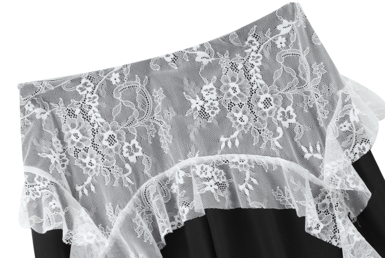 Lace Overlay Faux Two - Piece Parachute Cargo Pants - COPPING THREADS - CT Select