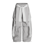 Lace Overlay Layered Parachute Trousers - COPPING THREADS - CT Select