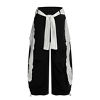 Lace Overlay Layered Parachute Trousers - COPPING THREADS - CT Select