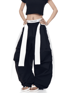 Lace Overlay Layered Parachute Trousers - COPPING THREADS - CT Select