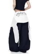 Lace Overlay Layered Parachute Trousers - COPPING THREADS - CT Select