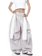 Lace Overlay Layered Parachute Trousers - COPPING THREADS - CT Select