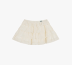 Lace Panel Jersey Tee and Ruffle Mini Skirt Set - COPPING THREADS - LulusMiracle