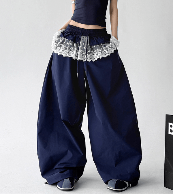 Lace Panel Wide - Leg Pants - CT6101 - COPPING THREADS - CT Select