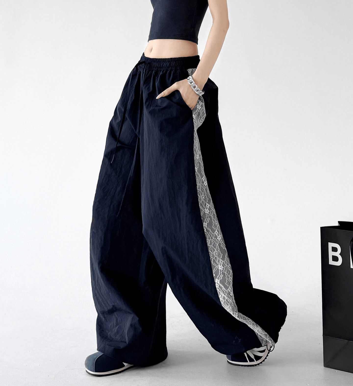 Lace Panel Wide - Leg Pants - CT66127 - COPPING THREADS - CT Select
