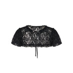 Lace Puff Sleeve Overlay Top - COPPING THREADS - AYF