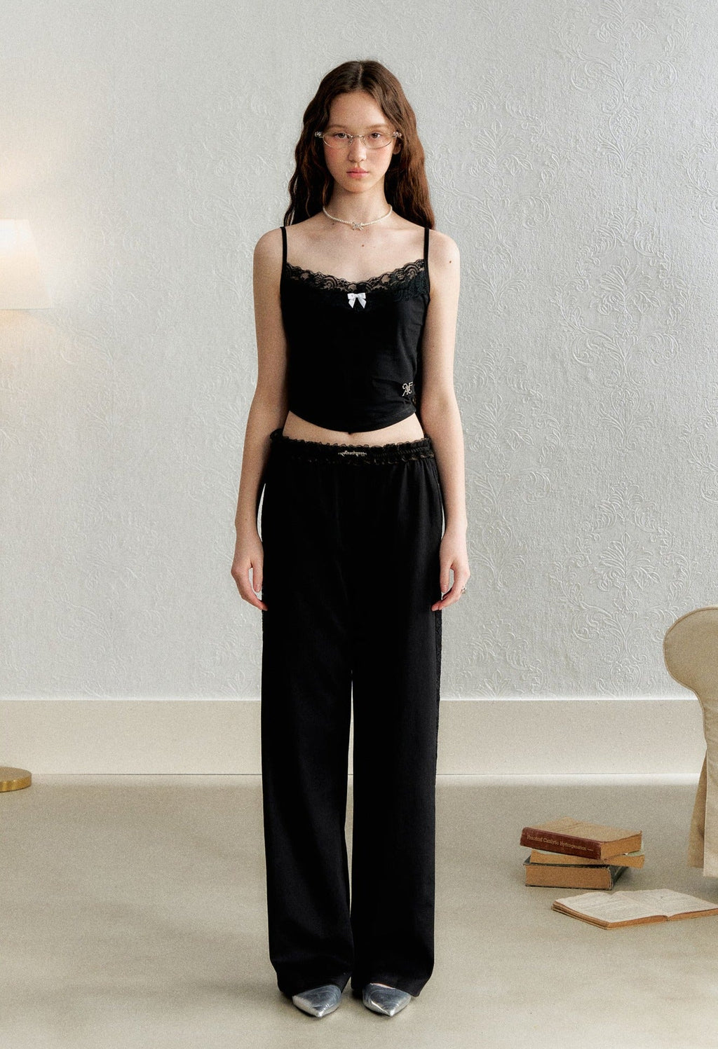 Lace Puff Sleeve Overlay Top - COPPING THREADS - AYF