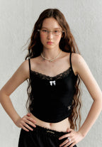 Lace Puff Sleeve Overlay Top - COPPING THREADS - AYF