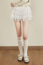 Lace Ruffle Culotte Skirt - COPPING THREADS - AYF