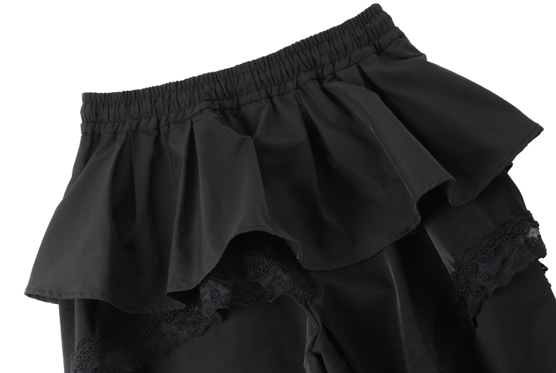 Lace Ruffle Layered Skirt - Paneled Wide Leg Pants - COPPING THREADS - CT Select