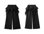 Lace Ruffle Layered Skirt - Paneled Wide Leg Pants - COPPING THREADS - CT Select