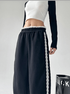 Lace Stripe Wide - Leg Sweatpants - COPPING THREADS - CT Select