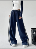 Lace Stripe Wide - Leg Sweatpants - COPPING THREADS - CT Select