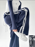 Lace Stripe Wide - Leg Sweatpants - COPPING THREADS - CT Select