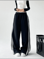 Lace Stripe Wide - Leg Sweatpants - COPPING THREADS - CT Select
