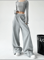 Lace Stripe Wide - Leg Sweatpants - COPPING THREADS - CT Select